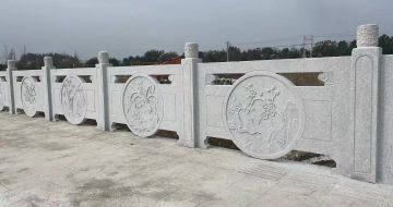 泸州芝麻白河道栏杆 石材栏杆