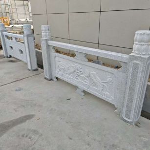 泸州芝麻白河道栏杆 石材栏杆