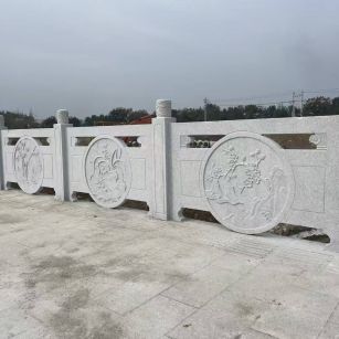 泸州芝麻白河道栏杆 石材栏杆