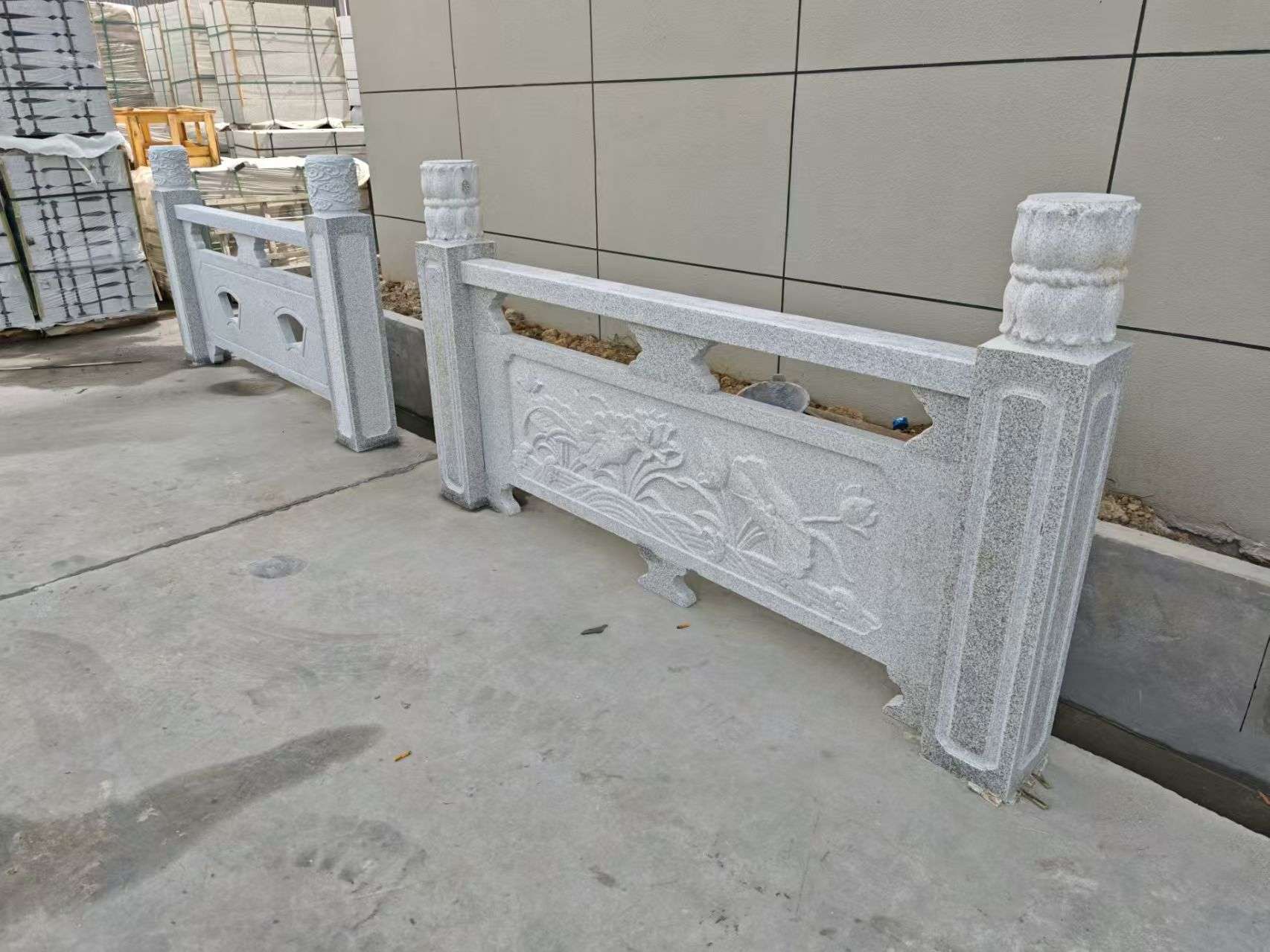 泸州芝麻白河道栏杆 石材栏杆