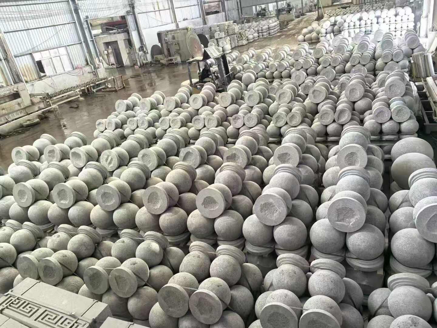 泸州芝麻白圆球 石球 挡车球